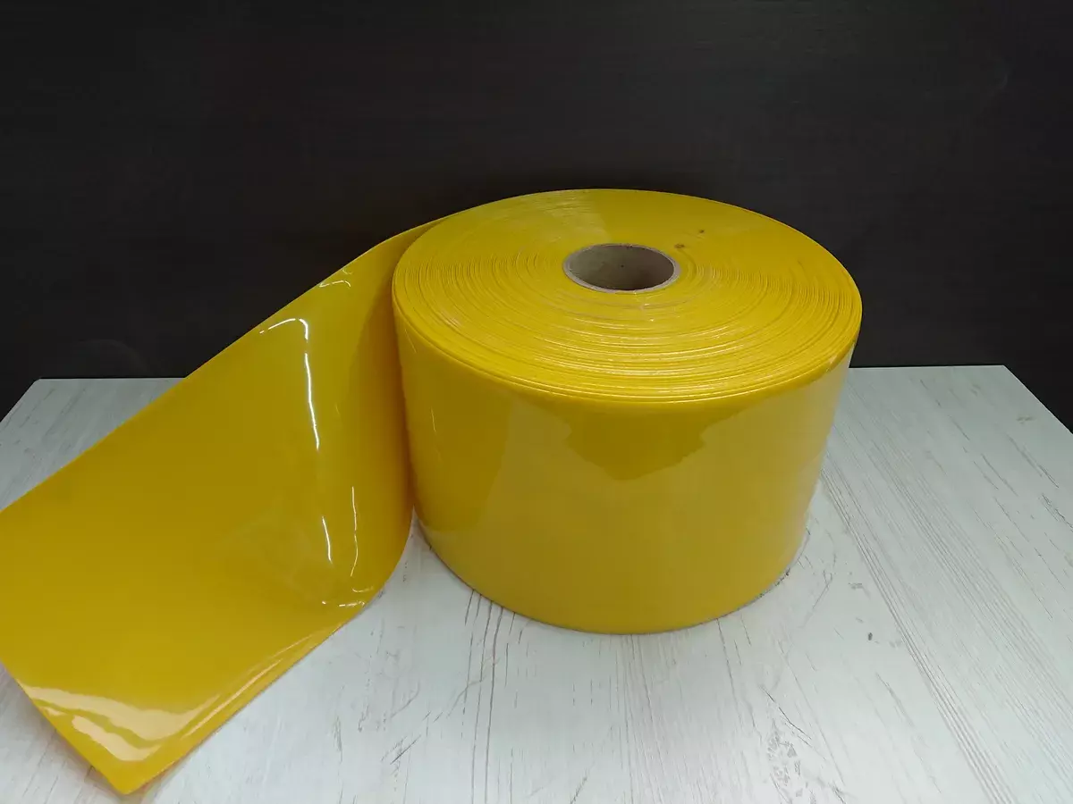 ПВХ завеса рулон желтая непрозрачная 2x200 (50м)